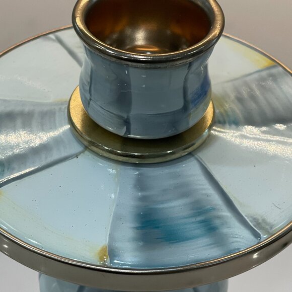 Sterling Check Enamel Candlestick -NEW - Picture 16 of 16